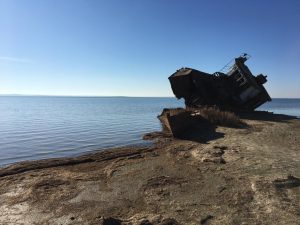 Stranded ships in the Aralkum Deserthte ns