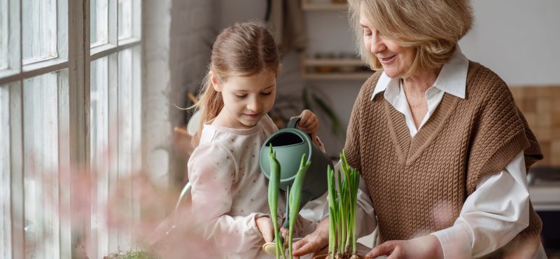 Grandmother with her grandaughter