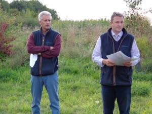 Richard Pemberton (owner Trumpington) & David Knott ( Trumpington Estate Manager) Castleacre GWCT East Anglian Grey Partridge Award 2013